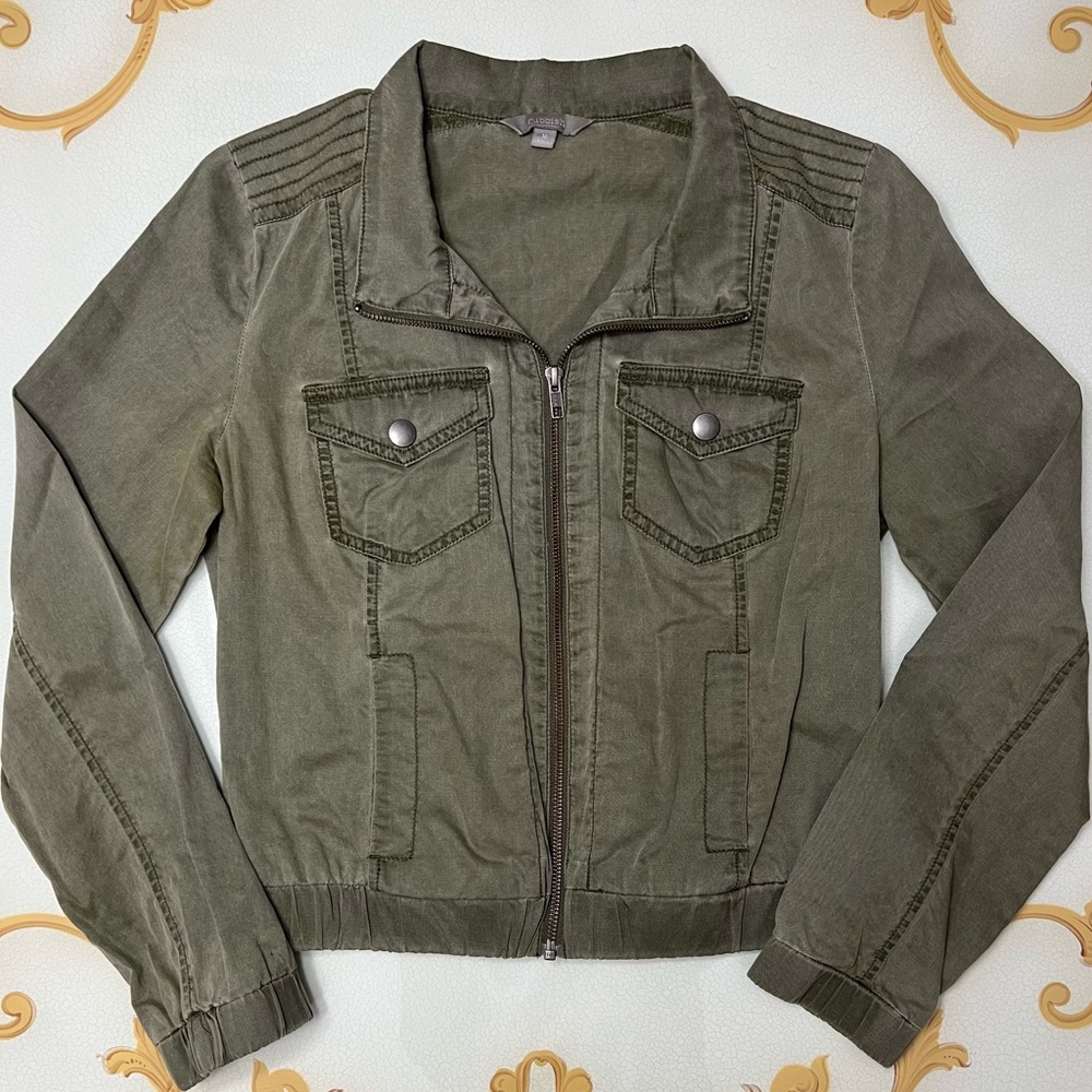 Army Green Cropped Jacket from Rubbish